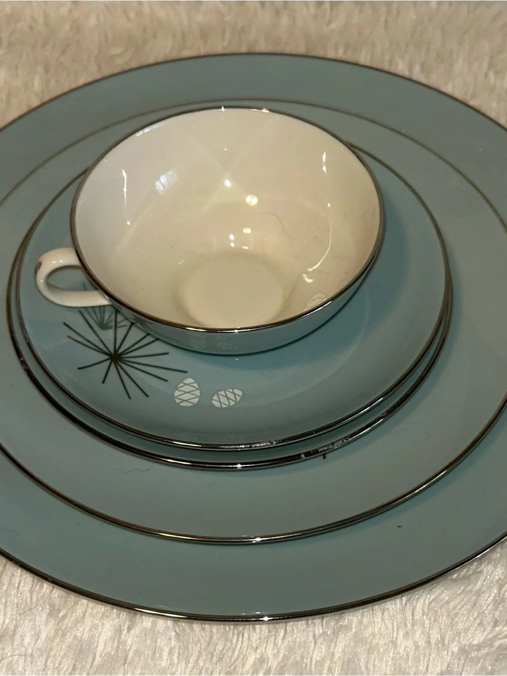 Franciscan Fine China: 'Silver Pine' China, Made in the USA
